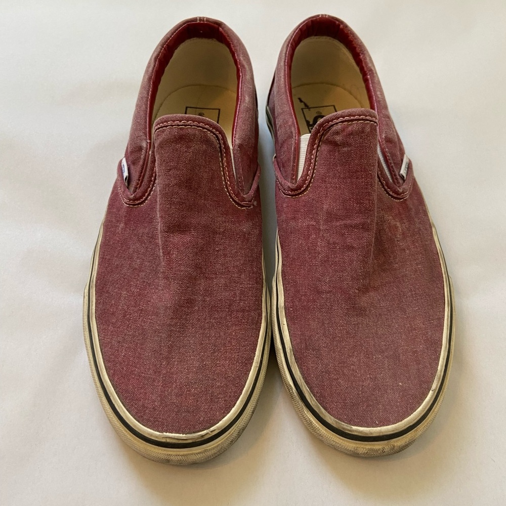 Vans Slip-On Loafers Burgundy Canvas